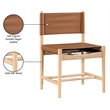 Meridian Furniture Rawlins Cognac Vegan Leather Dining Chair (Set of 2)