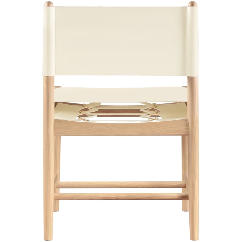 Meridian Furniture Rawlins Cream Vegan Leather Dining Chair (Set of 2)