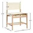 Meridian Furniture Rawlins Cream Vegan Leather Dining Chair (Set of 2)