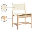 Meridian Furniture Rawlins Cream Vegan Leather Dining Chair (Set of 2)