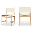 Meridian Furniture Rawlins Cream Vegan Leather Dining Chair (Set of 2)
