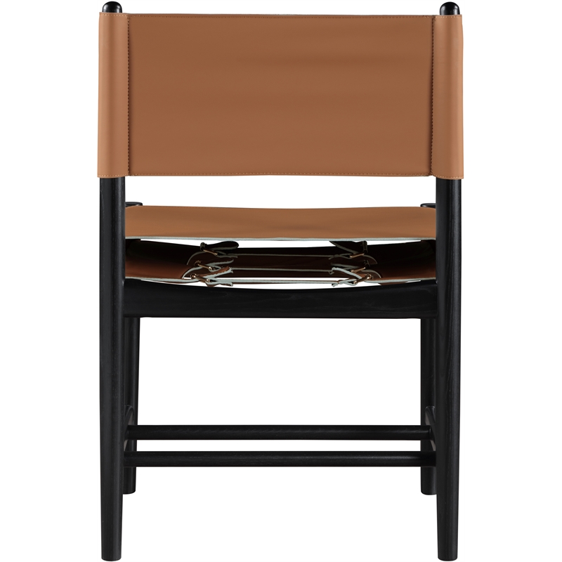 Meridian Furniture Rawlins Cognac Vegan Leather Dining Chair (Set of 2)