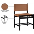Meridian Furniture Rawlins Cognac Vegan Leather Dining Chair (Set of 2)