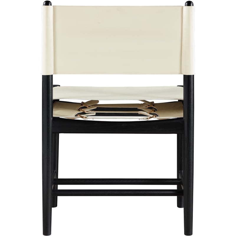 Meridian Furniture Rawlins Cream Vegan Leather Dining Chair (Set of 2)