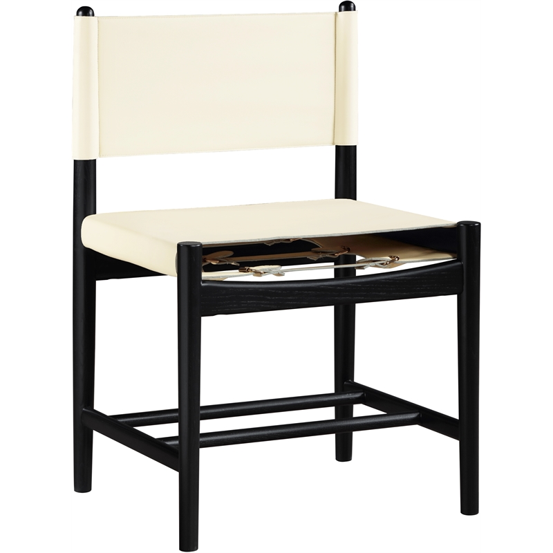 Meridian Furniture Rawlins Cream Vegan Leather Dining Chair (Set of 2)