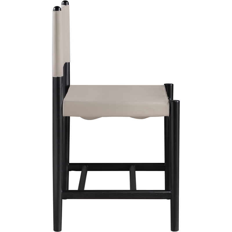 Meridian Furniture Rawlins Taupe Vegan Leather Dining Chair (Set of 2)