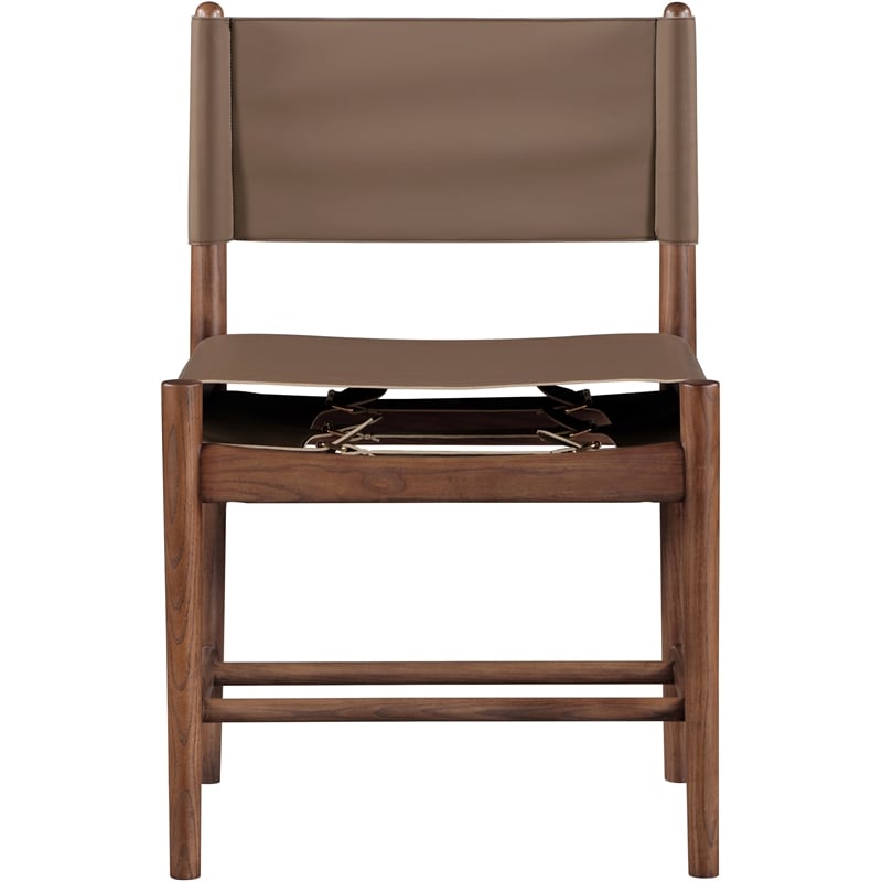 Meridian Furniture Rawlins Brown Vegan Leather Dining Chair (Set of 2)