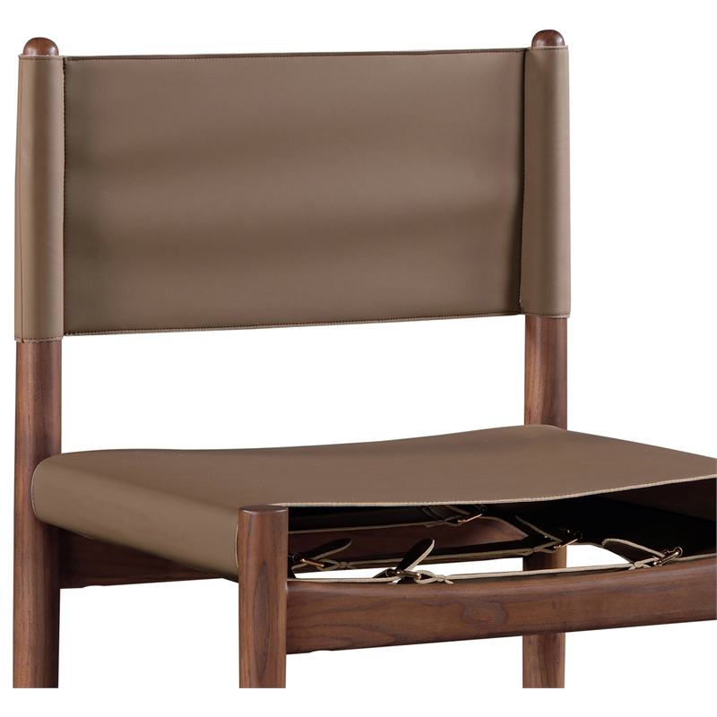 Meridian Furniture Rawlins Brown Vegan Leather Dining Chair (Set of 2)