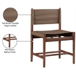 Meridian Furniture Rawlins Brown Vegan Leather Dining Chair (Set of 2)