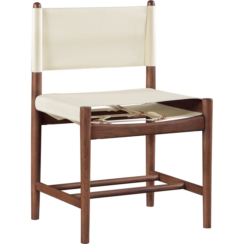 Meridian Furniture Rawlins Cream Vegan Leather Dining Chair (Set of 2)