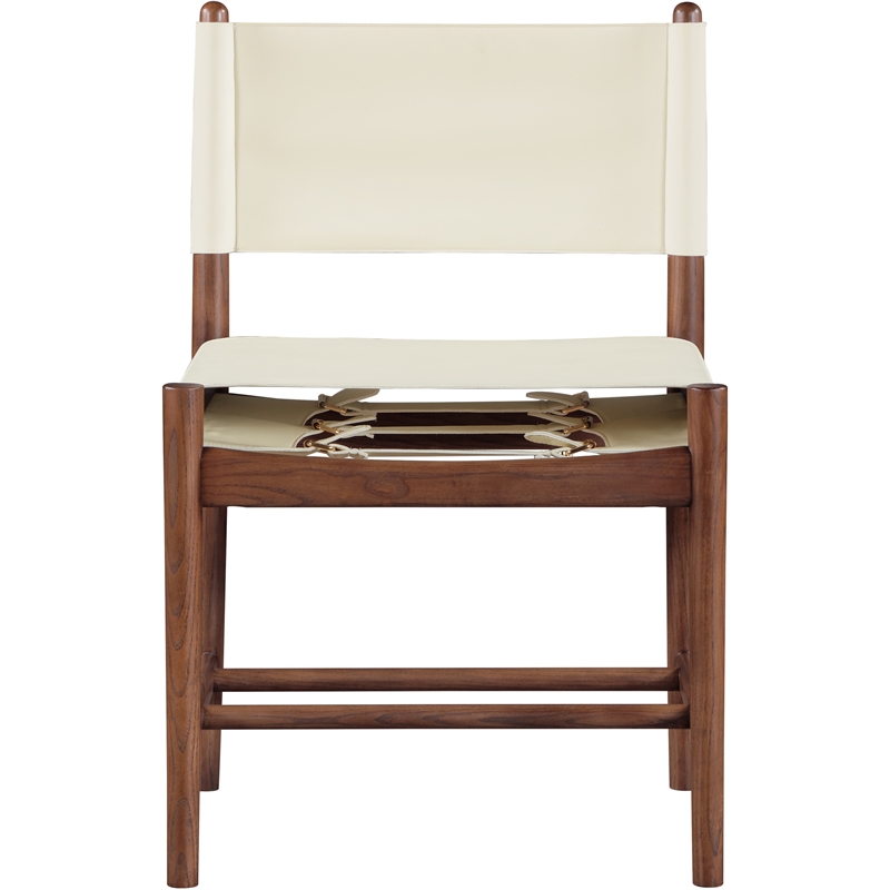 Meridian Furniture Rawlins Cream Vegan Leather Dining Chair (Set of 2)