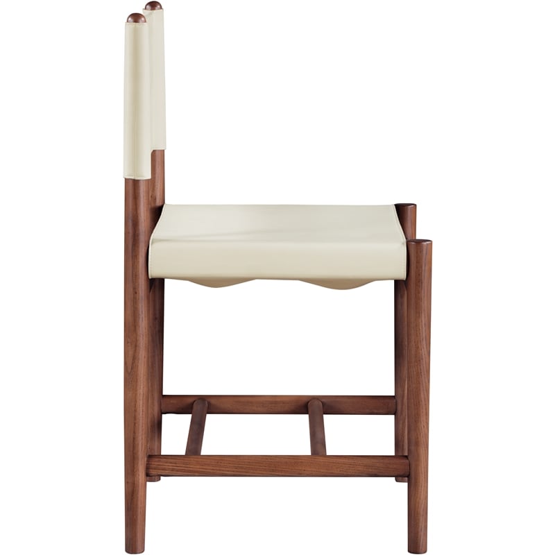 Meridian Furniture Rawlins Cream Vegan Leather Dining Chair (Set of 2)