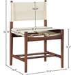 Meridian Furniture Rawlins Cream Vegan Leather Dining Chair (Set of 2)