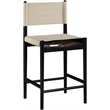 Meridian Furniture Rawlins Beige Vegan Leather Upholstered Counter Stool