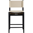 Meridian Furniture Rawlins Beige Vegan Leather Upholstered Counter Stool