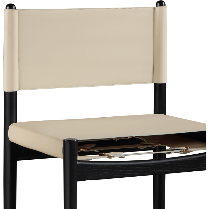 Meridian Furniture Rawlins Beige Vegan Leather Upholstered Counter Stool