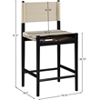 Meridian Furniture Rawlins Beige Vegan Leather Upholstered Counter Stool