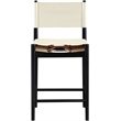 Meridian Furniture Rawlins Cream Vegan Leather Upholstered Counter Stool