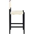 Meridian Furniture Rawlins Cream Vegan Leather Upholstered Counter Stool