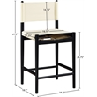 Meridian Furniture Rawlins Cream Vegan Leather Upholstered Counter Stool