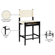 Meridian Furniture Rawlins Cream Vegan Leather Upholstered Counter Stool