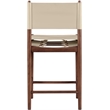 Meridian Furniture Rawlins Beige Vegan Leather Upholstered Counter Stool