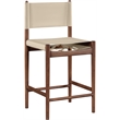 Meridian Furniture Rawlins Beige Vegan Leather Upholstered Counter Stool