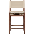 Meridian Furniture Rawlins Beige Vegan Leather Upholstered Counter Stool