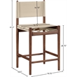 Meridian Furniture Rawlins Beige Vegan Leather Upholstered Counter Stool