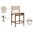 Meridian Furniture Rawlins Beige Vegan Leather Upholstered Counter Stool