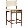 Meridian Furniture Rawlins Cream Vegan Leather Upholstered Counter Stool