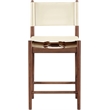 Meridian Furniture Rawlins Cream Vegan Leather Upholstered Counter Stool