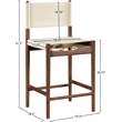 Meridian Furniture Rawlins Cream Vegan Leather Upholstered Counter Stool