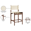 Meridian Furniture Rawlins Cream Vegan Leather Upholstered Counter Stool