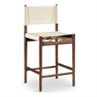 Meridian Furniture Rawlins Cream Vegan Leather Upholstered Counter Stool