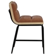 Meridian Furniture Viceroy Cognac Fabric Counter Stool (Set of 2)