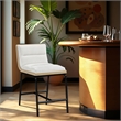 Meridian Furniture Viceroy Cream Fabric Upholstered Counter Stool (Set of 2)