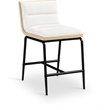Meridian Furniture Viceroy Cream Fabric Upholstered Counter Stool (Set of 2)