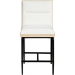 Meridian Furniture Viceroy Cream Fabric Upholstered Counter Stool (Set of 2)