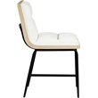 Meridian Furniture Viceroy Cream Fabric Upholstered Counter Stool (Set of 2)
