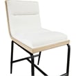 Meridian Furniture Viceroy Cream Fabric Upholstered Counter Stool (Set of 2)