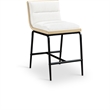 Meridian Furniture Viceroy Cream Fabric Upholstered Counter Stool (Set of 2)