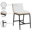 Meridian Furniture Viceroy Cream Fabric Upholstered Counter Stool (Set of 2)