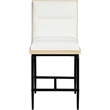 Meridian Furniture Viceroy Cream Fabric Upholstered Counter Stool (Set of 2)