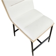 Meridian Furniture Viceroy Cream Fabric Upholstered Counter Stool (Set of 2)