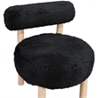 Meridian Furniture Ambre Black Vegan Shearling Fabric Upholstered Accent Chair