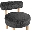Meridian Furniture Ambre Black Vegan Shearling Fabric Upholstered Accent Chair