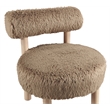 Meridian Furniture Ambre Tan Vegan Shearling Fabric Upholstered Accent Chair
