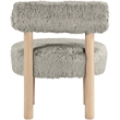 Meridian Furniture Ambre Taupe Vegan Shearling Fabric Upholstered Accent Chair