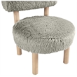 Meridian Furniture Ambre Taupe Vegan Shearling Fabric Upholstered Accent Chair